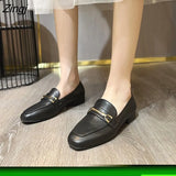 Size Women's Shoes Size 43 Summer Designer Shoes Women's Flat Shoes Loafers Women's Shoes Casual Shoes Black Leather