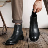 Boots Men's 2025 New British Style Cover Feet Men's Boots Casual One Foot Pedal Martin Boots Men's