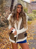 New Women's Fur All-In-One Velvet Splicing Cotton Vest Vest Vest Coat Women's Top