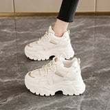 Dad Shoes Women's Breathable 2025 New Spring Mesh Sneakers Loose Cake Thick Bottom 8 Cm To Increase Women's