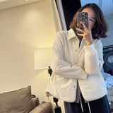 Collar Dark Buckle Cotton Coat Short Coat Women's Autumn And Winter New Loose Thin Cotton Coat