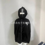 Autumn Winter Hooded Sports Wear Ninja Cap Print Pattern Wear Double Hat Design