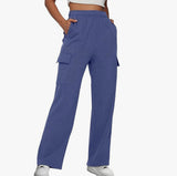 New Long Loose Trousers Leisure Sports High-Waist Trousers Show Skinny Straight Broad-Legged Trousers