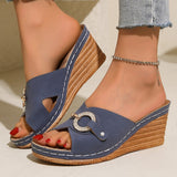 Zingj Summer New Large Size With Slippers Female A Word With Casual Solid Color Thick Bottom