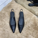 Pointed Toe Flat Shoes Spring 2021 Closed Toe Strap Flat Heel Women's