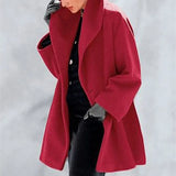 Women's Fashion Autumn And Winter Coat Multi-Colored Round-Neck Loose Hooded Coat Coat Coat Coat