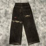 High Street Jeans Y2K Hip Hop Printed Cartoon Retro Loose Men