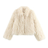 Women's ZA Autumn And Winter New Street Fashion Faux Fur Effect