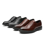 Zingj Men's Korean Version Fashion Shoes Business Dress Pointed Breathable Young British Casual Leather Shoes