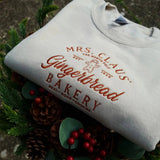 Mrs Clause Gingerbread Christmas Embroidered Sweatshirt- Outfit