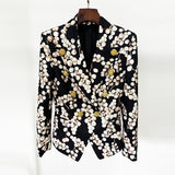 New Star Fashioned Metal Snitch Red Gallprint Suit Jacket
