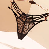 Crown Lace Thong Female Sense Fine Strips One-Line Transparent Hot Low-Rise Summer