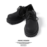 Zingj Shoes Men Summer Big Head Business Dress Groom Wedding Shoes Hong Kong Wind Students Low Help Martin Boots