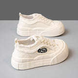 Bottom Low Help Canvas Shoes Women 2025 Spring New Small White Shoes Set Students Sports Leisure Board Shoes