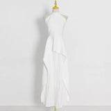 Zingj Casual Suit Tide Spring 2024 New Fashion Neck Sleeveless Irregular Two-Piece Women's