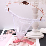 Trousers Female Lace Sexy Transparent Scarless Temptation Solid Color Trousers Hot Mesh Low-Waisted