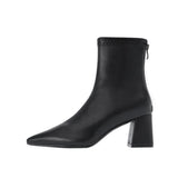 Short-Shoe Women 2025 Autumn And Winter New Korean Version Zipper Pointed Women's Boots Naked Boots Net Red Martin Boots Women's