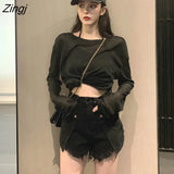 Women 2020 New Spring Summer Fashion Long Sleeve O-Neck Sexy Thin Soft Womens Sun Proof Solid Color All-match Tee