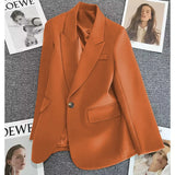 Zingj Suit Jacket Female 2024 Spring And Autumn New Small Figure A Button Fashion Trend Versatile Temperament