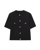 Women's Short-Sleeved Knitted Knitted Knitted