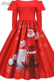Neck Elegant Christmas Party Dress Women Long Sleeve Spaghetti Strap Ruffles Xmas Evening Costume Midi Sundres Tunic