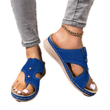 Zingj Summer New Flower Car Suture Sandals Solid Color Round Head Casual Fashion Women's Shoe Wedge
