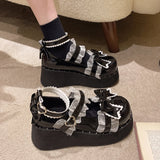 Feel Lolita Shoes Sweet Cool Girl Sweet Cute Lolita Shoes JK Loose Cake Soles Big Head