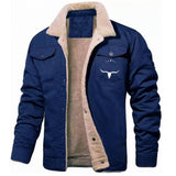 Men's Autumn And Winter New Men's Velvet Cotton Jacket Work Jacket Casual Jacket Men's