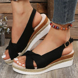 Summer New Women's Shoes Eaby Comfortable Thick-Soled Sandals 40-43 Light-Bottomed Buckle With Fish Mouth Sandals