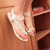 Size Women's Shoes National Wind Flowers Sandals Women's Bohemian Sandals Beach