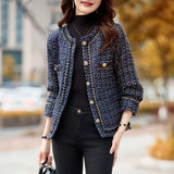 Fragrant Style Light Luxury Lady Lady Senior Sense Coat Long-Sleeved Autumn Winter Fashion New Women's Coarse