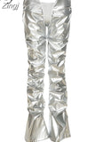 Vintage Pleated Loose Pants for Women Fashion Y2K Elastic Slim Solid Trousers Casual High Streetwear Fenale Autumn