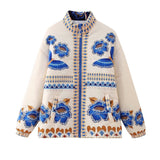 Women's Clothing 2025 Spring New Casual Loose Positioning Printing Cotton Coat
