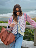 Women's Clothing Prints Two Sides Of The Cotton Jacket Cardigan Color Small Cotton Jacket Cotton Clothes Women
