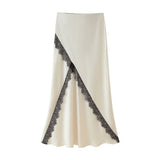 Women's New 2025 Lace Dress With A Collared Waistcoat Half-Dress