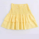 New Small Check-In Bow Ornament Back Hollow Dress