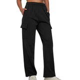 New Long Loose Trousers Leisure Sports High-Waist Trousers Show Skinny Straight Broad-Legged Trousers