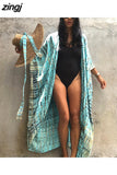 Beach Cover Ups for Swimwear Women Blouse Black Tie Dye Swimsuit Cape Casual Loose 2023Beachwear Outfits