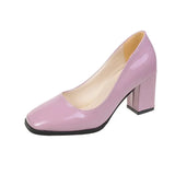 Casual Women's Shoes 2025 Spring New Fashion Square Head High Heel 4243 Large Women's