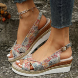 Summer New Women's Shoes Eaby Comfortable Thick-Soled Sandals 40-43 Light-Bottomed Buckle With Fish Mouth Sandals