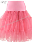 Skirts Womens Fashion High Waist Pleated Tutu Retro Vintage Petticoat Crinoline Underskirt Faldas