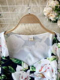 Low Collar Flower Printed Mermaid Party Dress Women Elegant Square Collar High Waist Bodycon Vestidos Female Spring