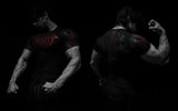 Demon Line Manuscript Spider Before And After Printing Short-Sleeved T-Shirt Summer Tide Necker Men's