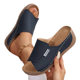 New Slope And Slippers Fashion Fish Mouth Cool Slippers Wearing Light Beach Women's Cool