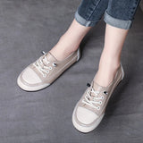 And Summer Soft Leather Soft Soles Women 2025 Flat Leathery Lazy Shoes Women's Shoes