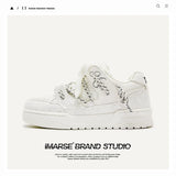 Shoes Homemade Niche Design Double Shoe Lace Bread Shoes Casual Men And Women Couple Shoes Men's Shoes Men's