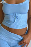 Women Knitted Ribbed 2 Pieces Sets Y2K Sleeveless Strap Camis Crop Tops Low Waist Shorts Outfits Loungewear 2023