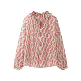 Women's New 2025 Fashion Metallic Line Printed