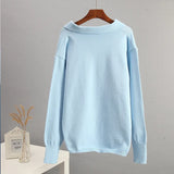 And Winter New Polo Collar Knitted Women's Sweater Hot Selling