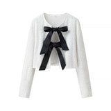 Explosive Women's Two-Color Bow Tie With Sel Dress